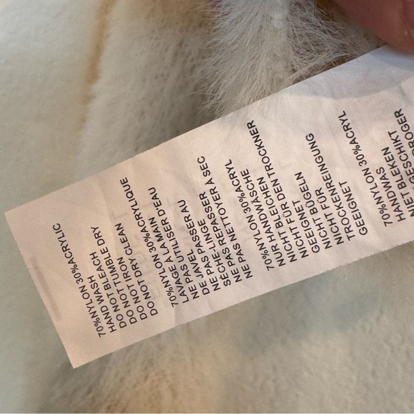 Nasty Gal “F* Off” Fuzzy Knit Half Sweater Size Large in Off-white - Picture 7 of 8